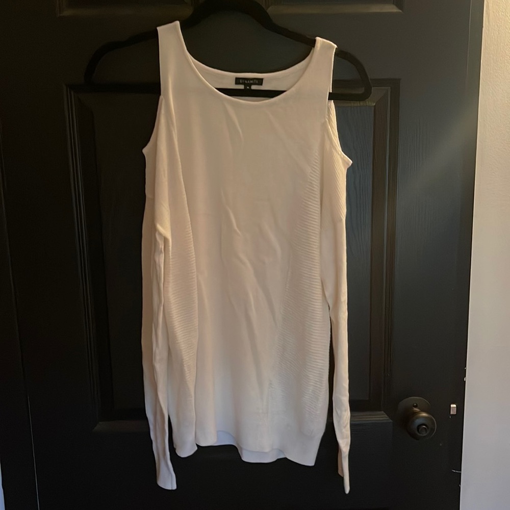Dynamite shoulder cut out sweater